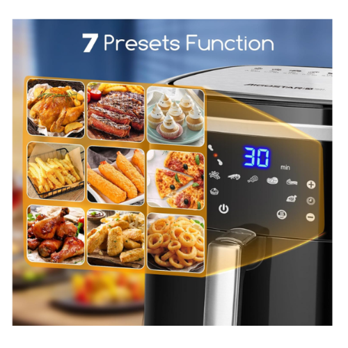 Aigostar - Freidora de aire sin aceite 7L, 1900W, 7 funciones preestablecidas . - Imagen 2
